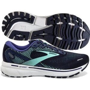 Brooks Women’s Ghost 14 Sneakers Size 8 US Narrow 2A Blue Peacoat Yucca Navy .